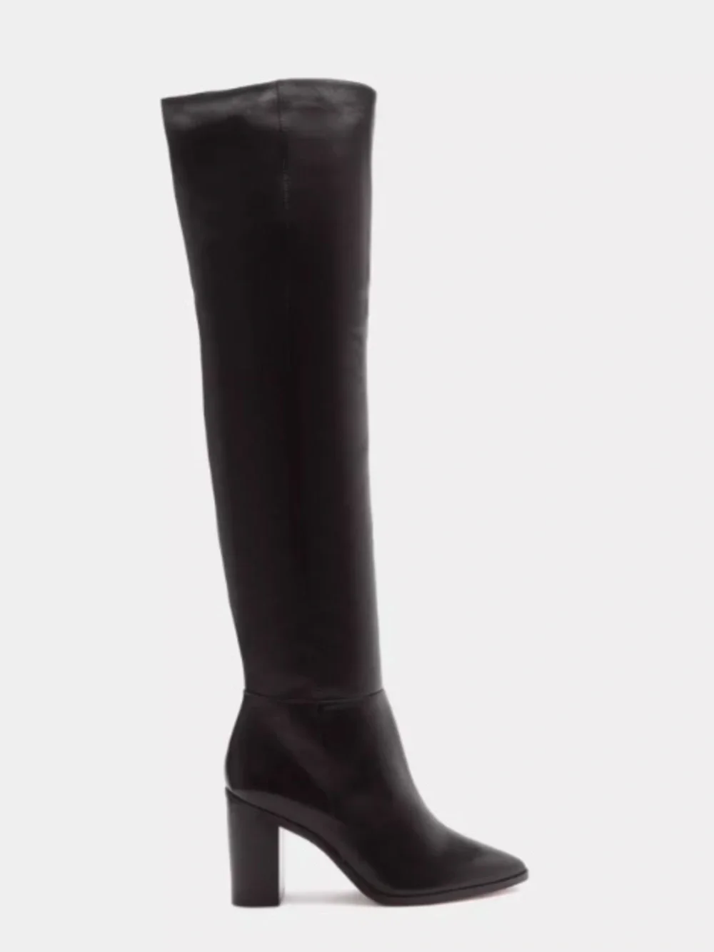 New Shutz Mikki Brown Leather Over the Knee Boots Size 7 Party Office Siren